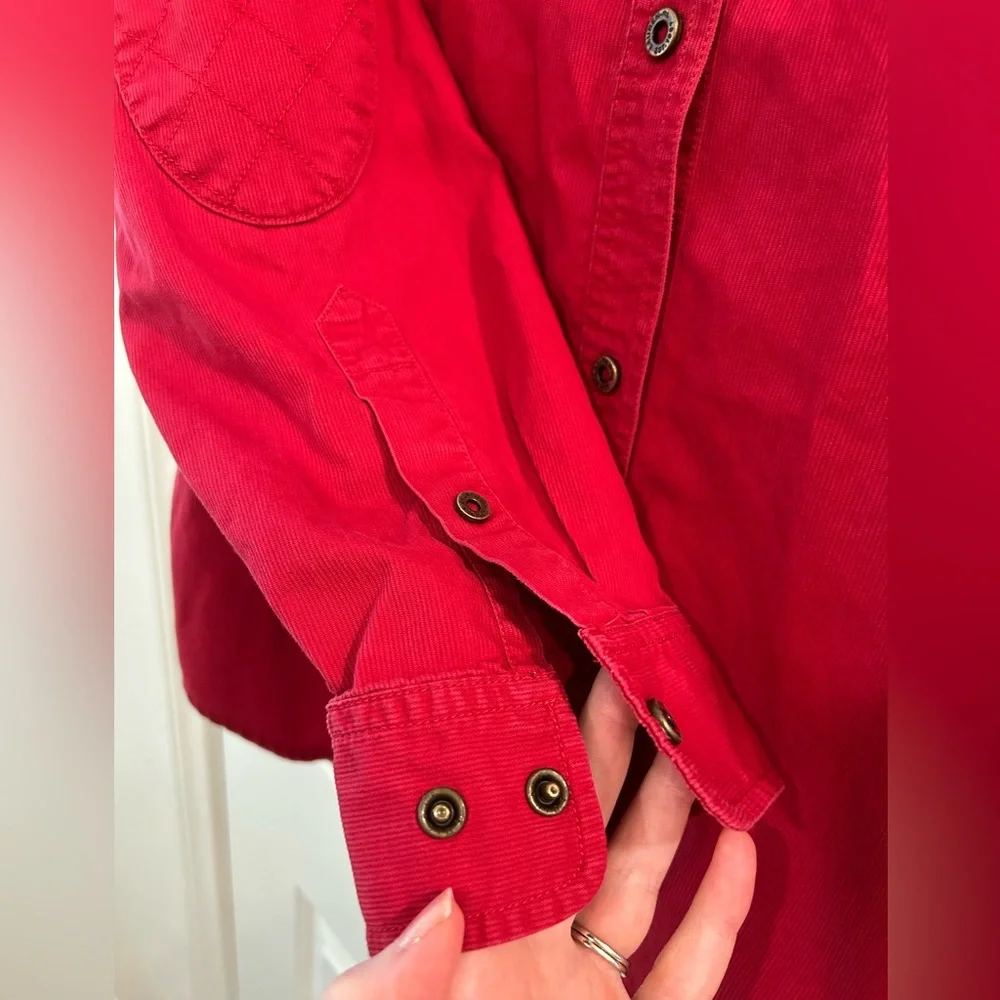4/$20 Ralph Lauren Red Corduroy Shacket - Picture 5 of 7